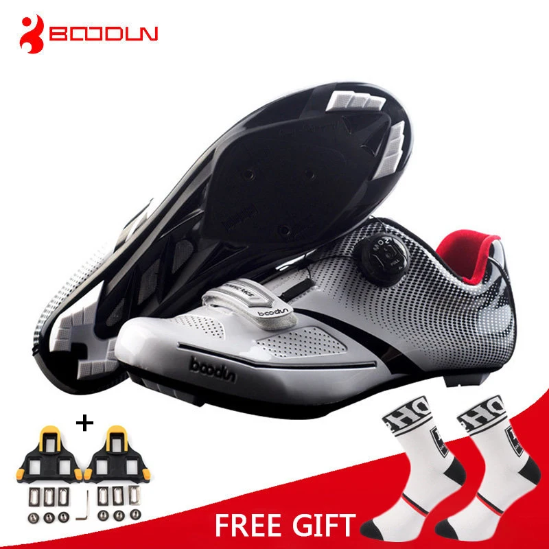 Boodun transpirable Pro Auto-bloqueo Ciclismo Zapatos carretera bicicleta Zapatos ultraligero Atlético carreras Zapatillas Zapatos Ciclismo