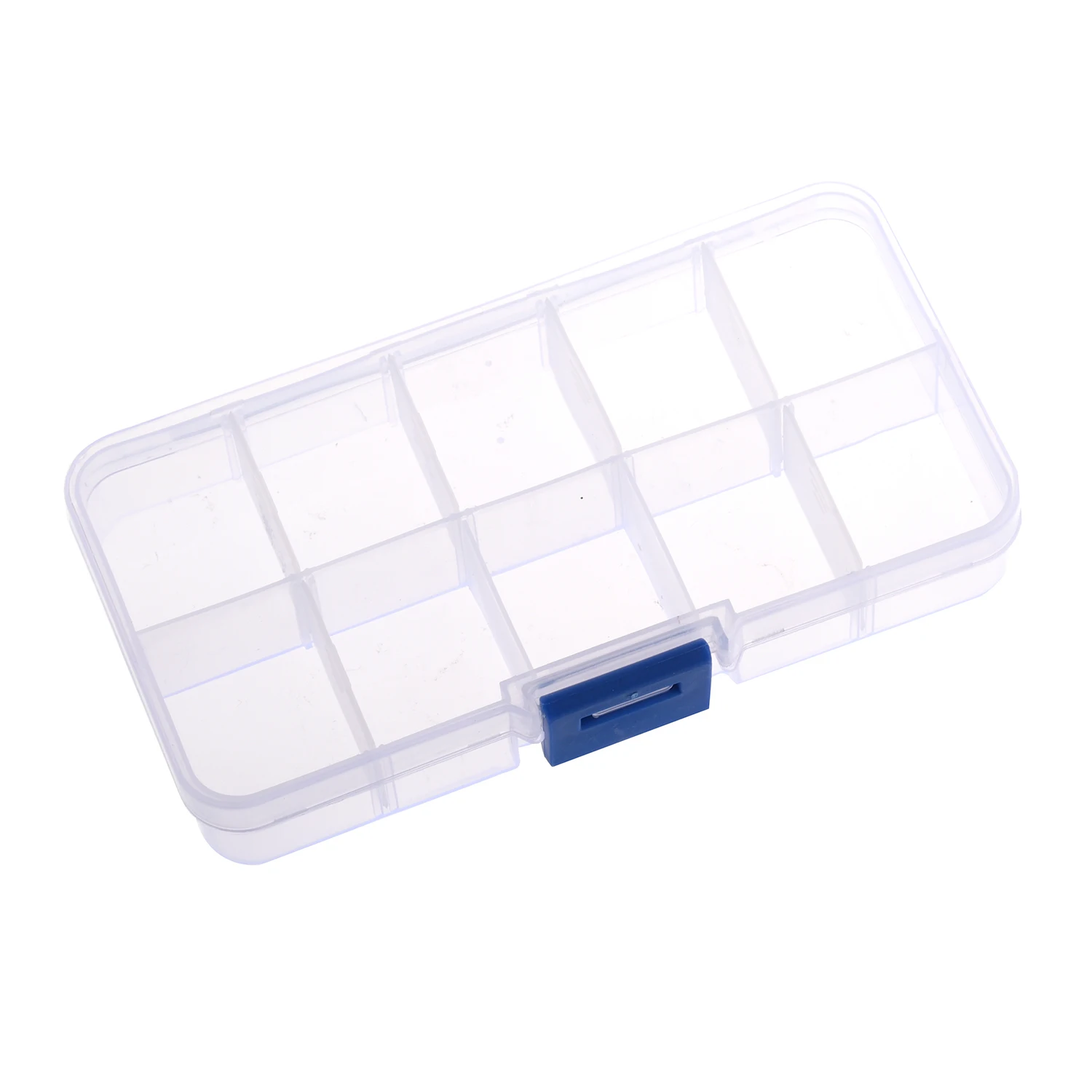 

1 to 10 Compartment Plastic Storage Box Transparent for Pearl pin Jewelry Tools Small Accessories