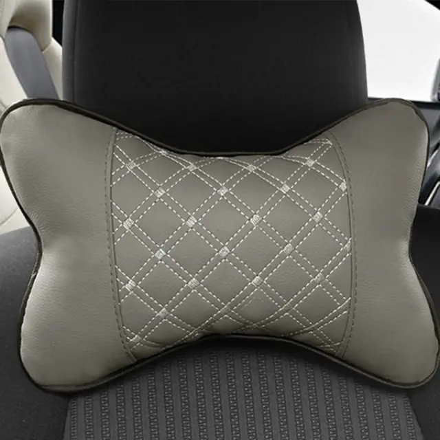 1 PCS PU Leather Car Neck Pillows Neck Headrest Breathable Vehicular