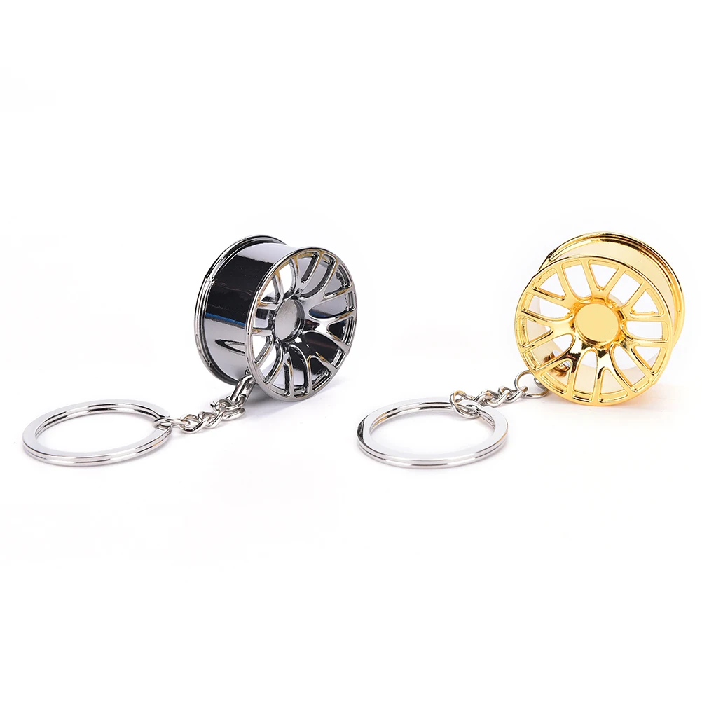 1Pc Auto Tire Rims Key Chain Auto Parts Keychain Automotive Wheel Hub