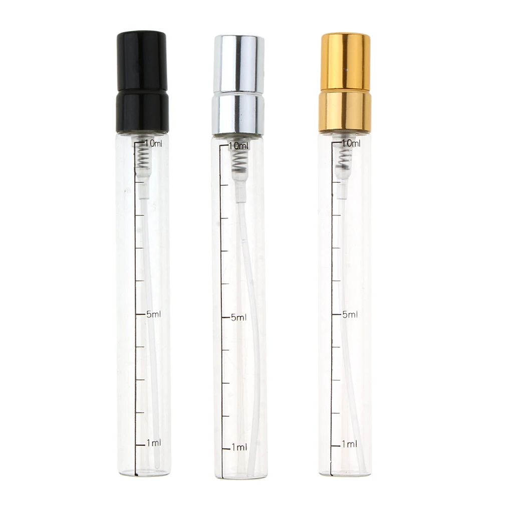 Set of 5  Empty Perfume Spray Bottles 10ML Fragrances Refillable Fine Mist  Liquid Containers Atomizer