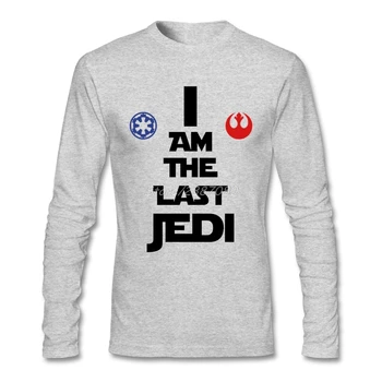 

Summer I Am The Last Jedi T Shirt Couple's T-shirt Men O-neck Cotton Long Sleeve Star Wars Funny T Shirts