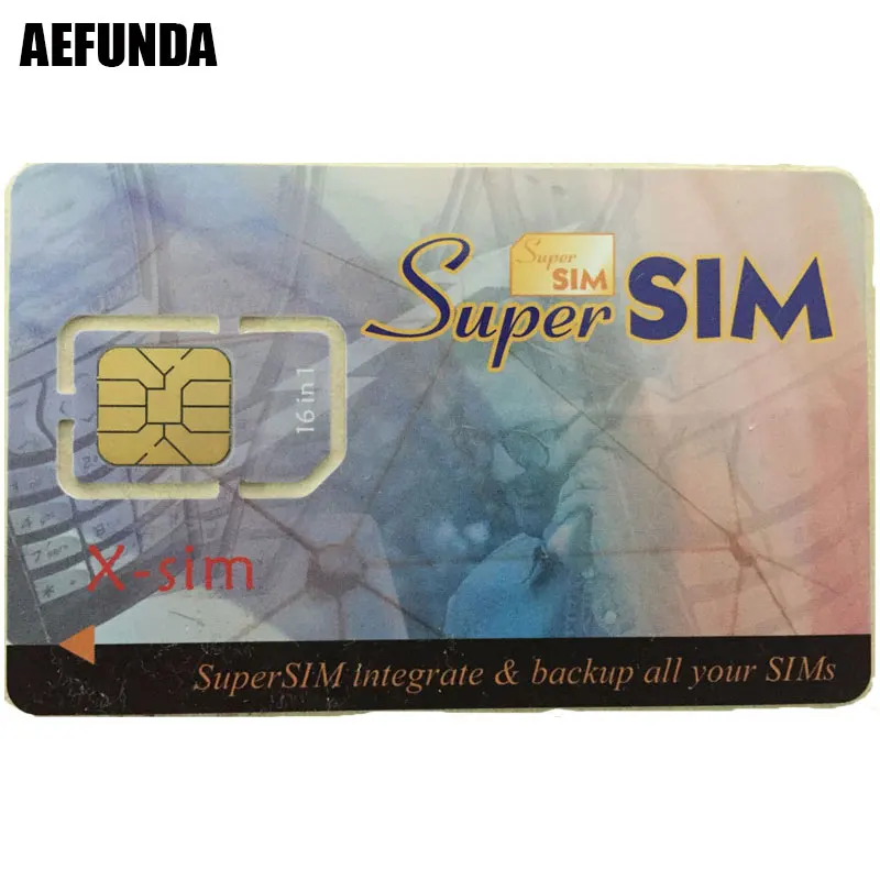 

16 in 1 Magic Super Max Blank SIM Card Integrate Backup all your Sims X-Sim Mobile Cell Phone Accessories Gadget Adapter
