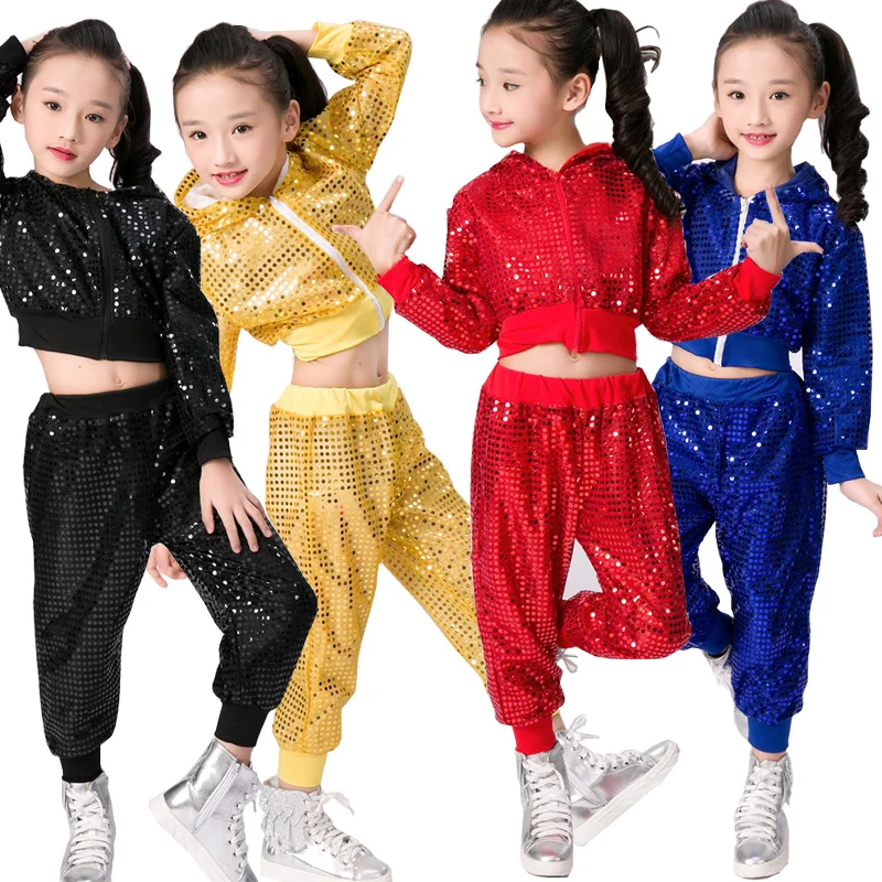 Dzieci cekiny taniec jazzowy nowoczesny cheerleaderek kostium