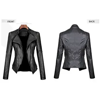 

2016 New Fashion Women Fashion Sexy Cool Girl Synthetic Leather Jacket Motorcycle Coat Jacket Wholesale