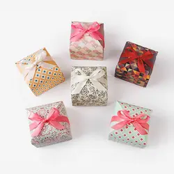 100x Многоцветный Изысканный Ретро узор Подарочная коробка, Свадебная вечеринка шоколад, печенье коробка конфет мыло ручной работы