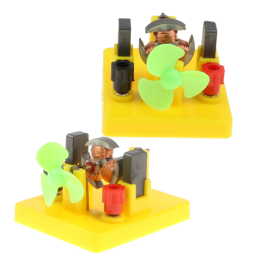 2pcs DIY Fan Motor Science Model Toy Physics Electrical Experiment Educational Kit Assemble Puzzles for Kids Children