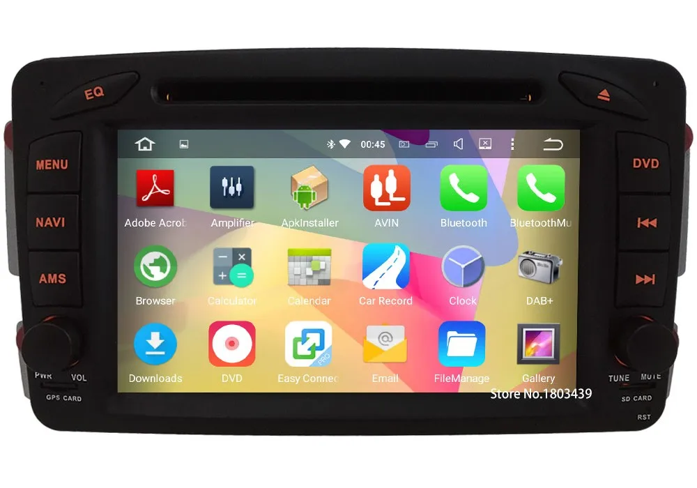 Excellent 7" Android 7.1 Car DVD Multimedia player radio Stereo for Benz W203 S203 C180 C200 C220 C230 C240 C270 C280 C300 C320 C350 C32 4