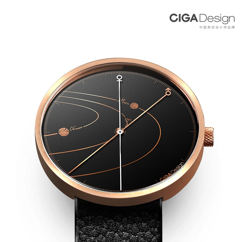 D012 серия Xiaomi CIGA дизайн любовника звезда наручные часы Мода простой ретро досуг кожа пара кварцевые часы любовь часы