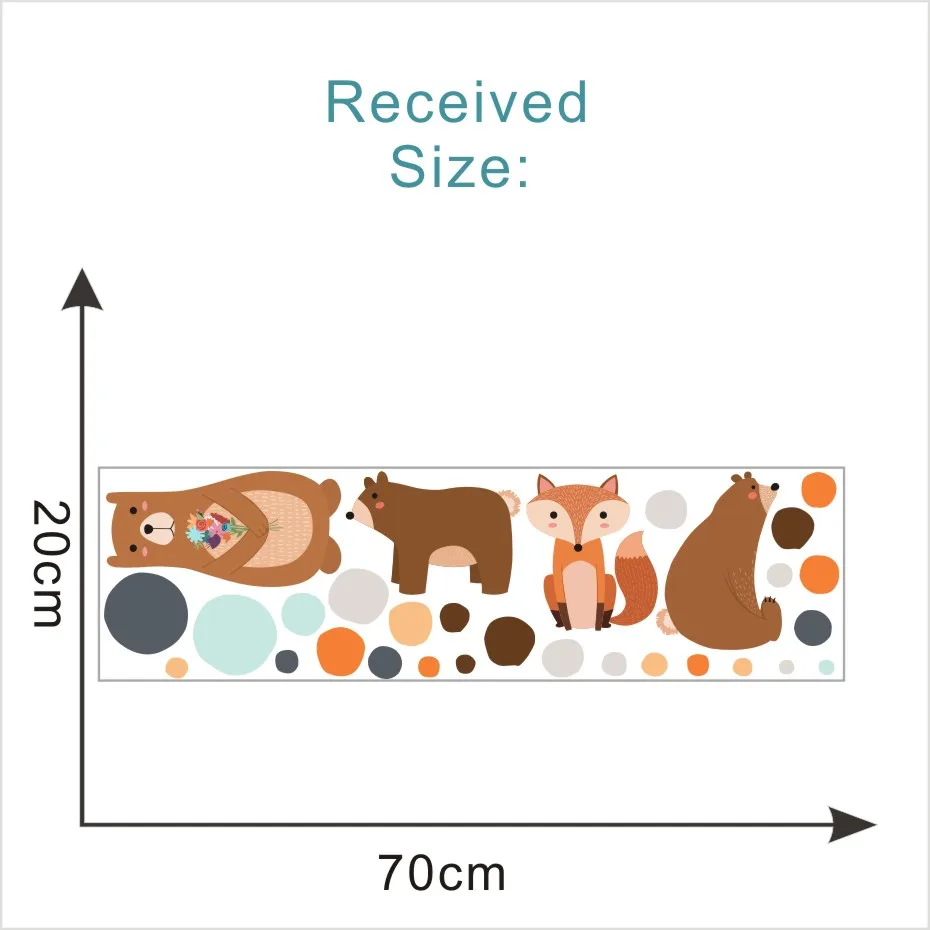 Woodland Animals Polka Dots Designs Wall Sticker  (2)