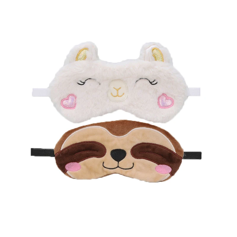 

Cute Plush Animal Eye Cover Sleep Mask Eyepatch Folivora Alpaca Flash sheep Cartoon Nap Eye Shade Plush toys