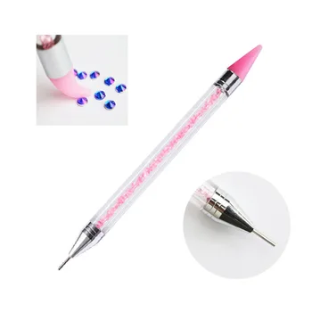 

Replacement Dotting Pen Wax head Nail Cyrstal Picker Acrylic Handle Gem Pick Up Applicator Tool New Style For Nail Art Tool