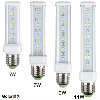 

Golonlite E27 LED PLC light 11w g24q-2 g24q-3 g24d 2 pin G24 led PL light Warm White 4000K 3000K E26 9W 7W 5W LED plug bulb CE