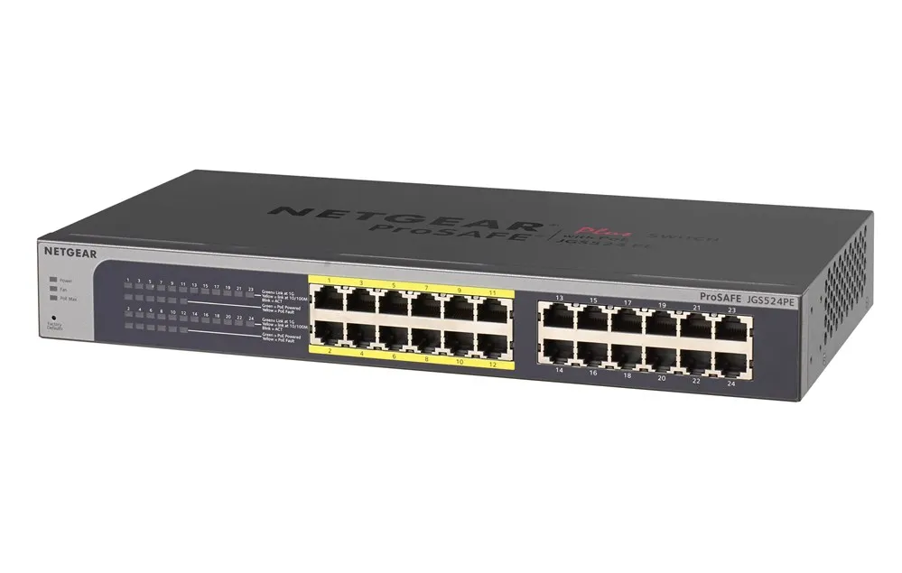Netgear ProSafe плюс JGS524PE управляемых L3 Gigabit Ethernet (10/100/1000) полный дуплекс Мощность через