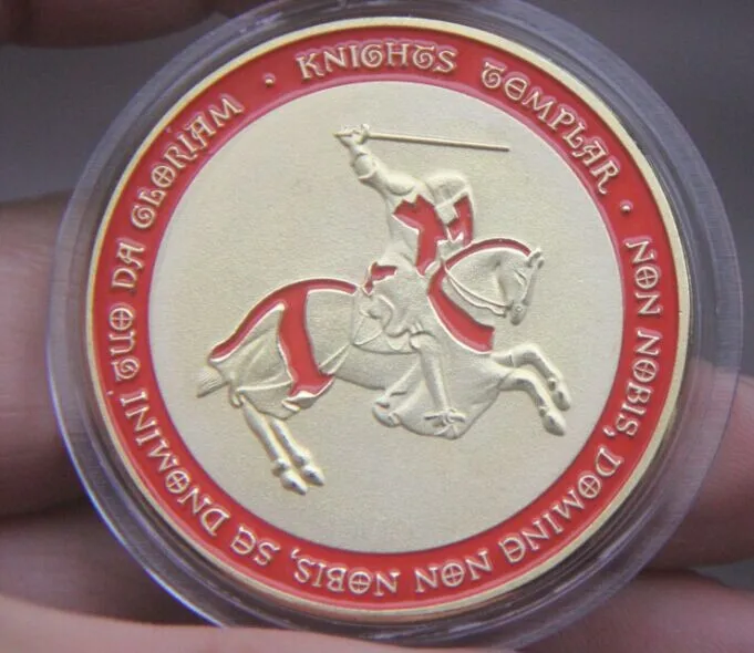 40mm Yellow gold plated Order of the Knights Templar Souvenir Coin