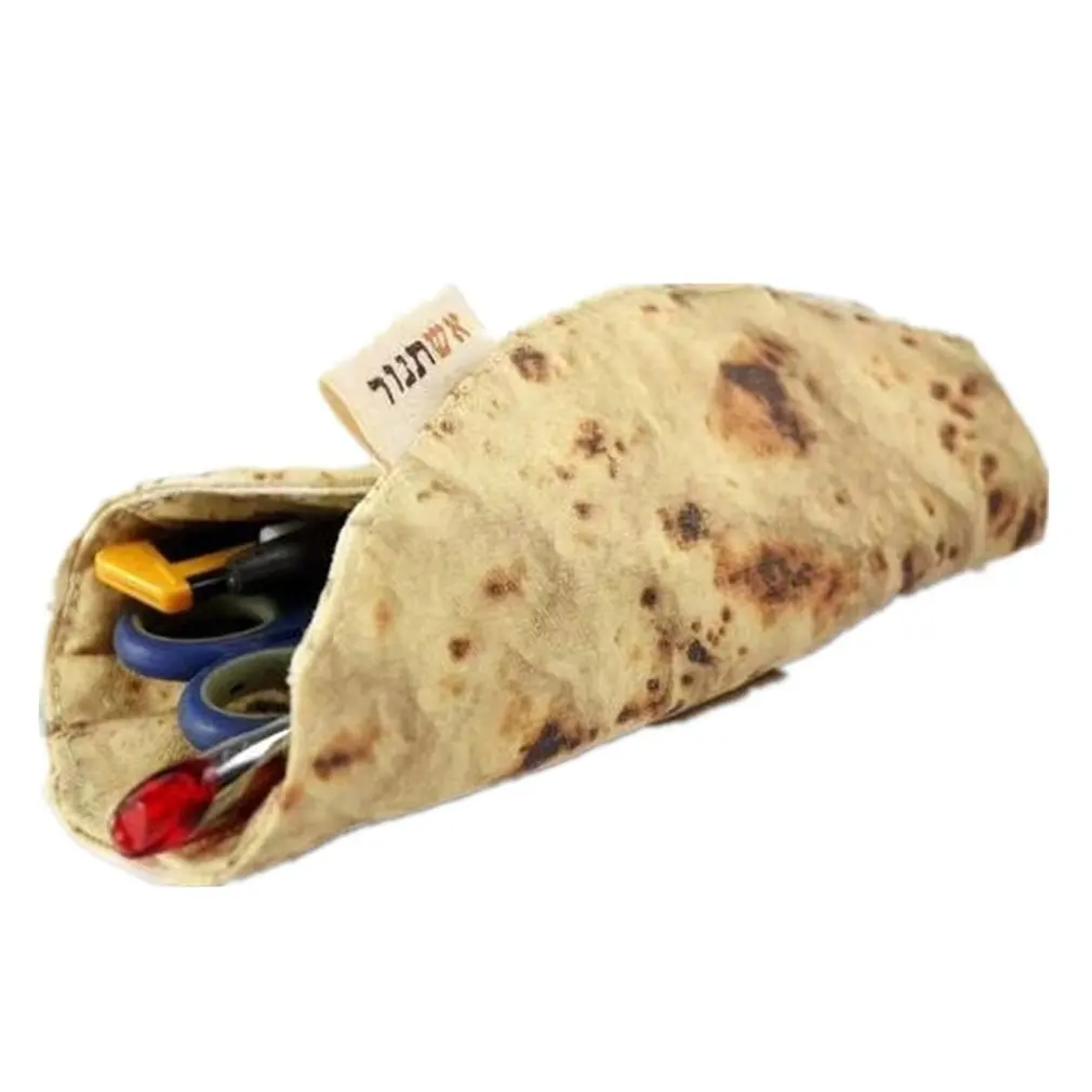 

Funny Pancake Design Multifunctional Students School Pencil Bag Pencil Pouch Office Stationery Soft Leather Pencil Case
