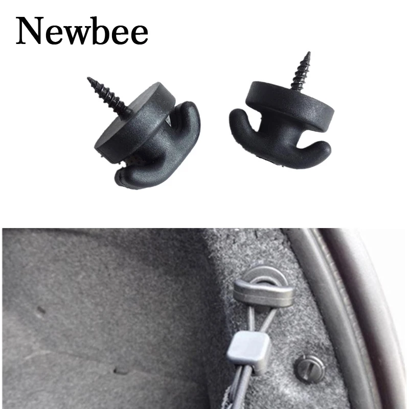 

Newbee 4pcs Car Styling Boot Rear Trunk Glove Storage Net Clip Fastener Tie Down Hooks Ring Loop Forest Hanging Accessories