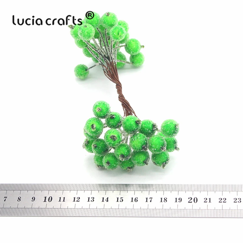 Lucia crafts 1 букет(40 голов) искусственный фруктовый цветок, ягоды, тычинки, декор для свадебной вечеринки, сделай сам, скрапбукинг, материал A0505