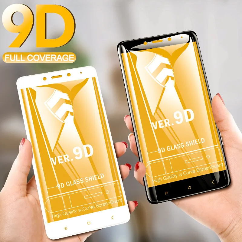 

XINDIMAN 9D glass on for xiaomi redmi note4X Black white full tempered glass for xiaomi redmi note4 screen protector