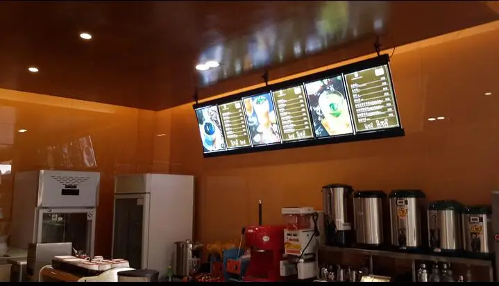 US $435.00 5 Gtaphicscolumn Restaurant Led Menu BoardMenu Display Single Side Ultra Slim Illuminated Light Boxes Free Shipping
