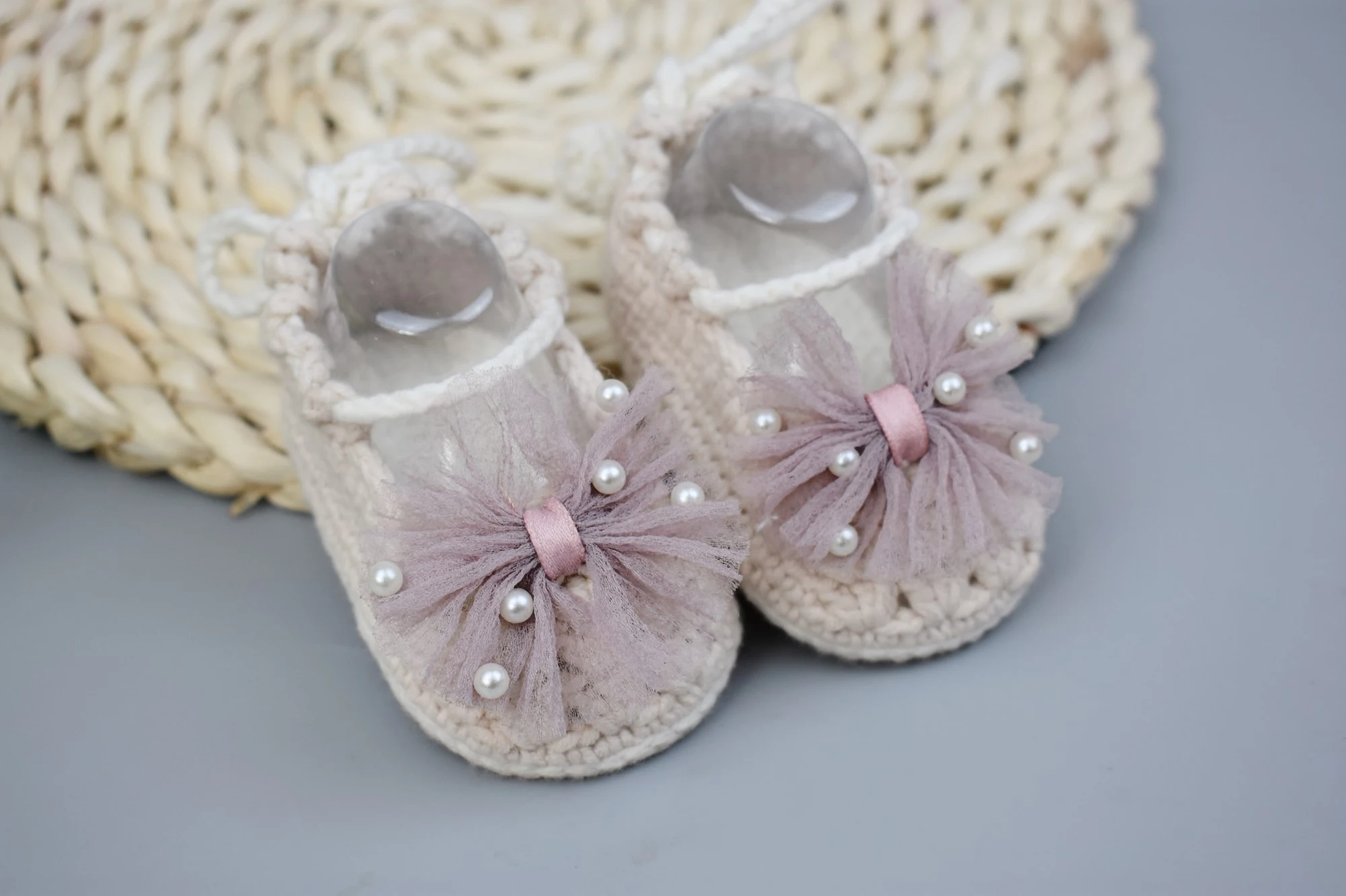 

Pearl Infant Toddler Shoes Spring And Autumn Manual Knits Baby Single Shoes Soft Bottom Shoes Antiskid 0 - 6 Months Warm