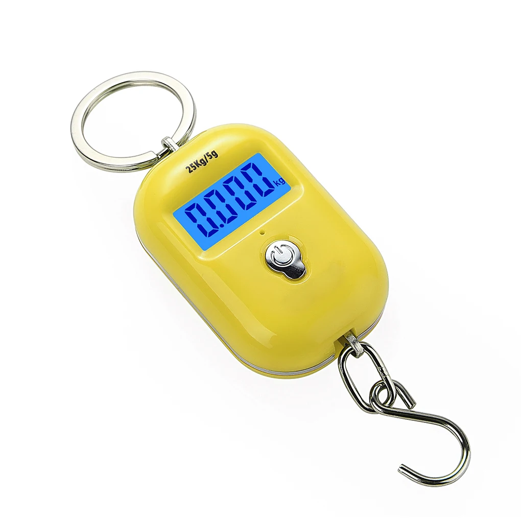 25 кг x 5 г Цифровые Висячие весы Мини Электронные багажные крюк весы ЖК-подсветка кухня Steelyard