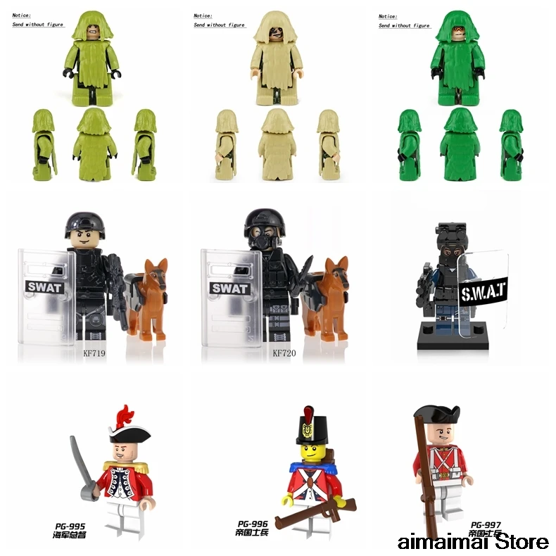 

Legoing Military Figures SWAT Army Soldiers Building Blocks Enlighten Brick For Kid Children Christmas Birthday Gifts Geely Suit
