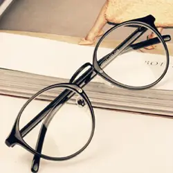 Мужские Женские круглые очки с прозрачными линзами унисекс ретро очки