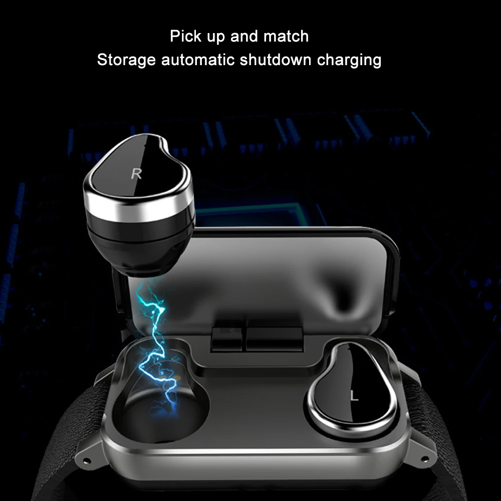 Hangrui T89 умные часы с Bluetooth наушником Смарт бинауральные Bluetooth ухо Смарт-Браслет фитнес монитор сердечного ритма часы