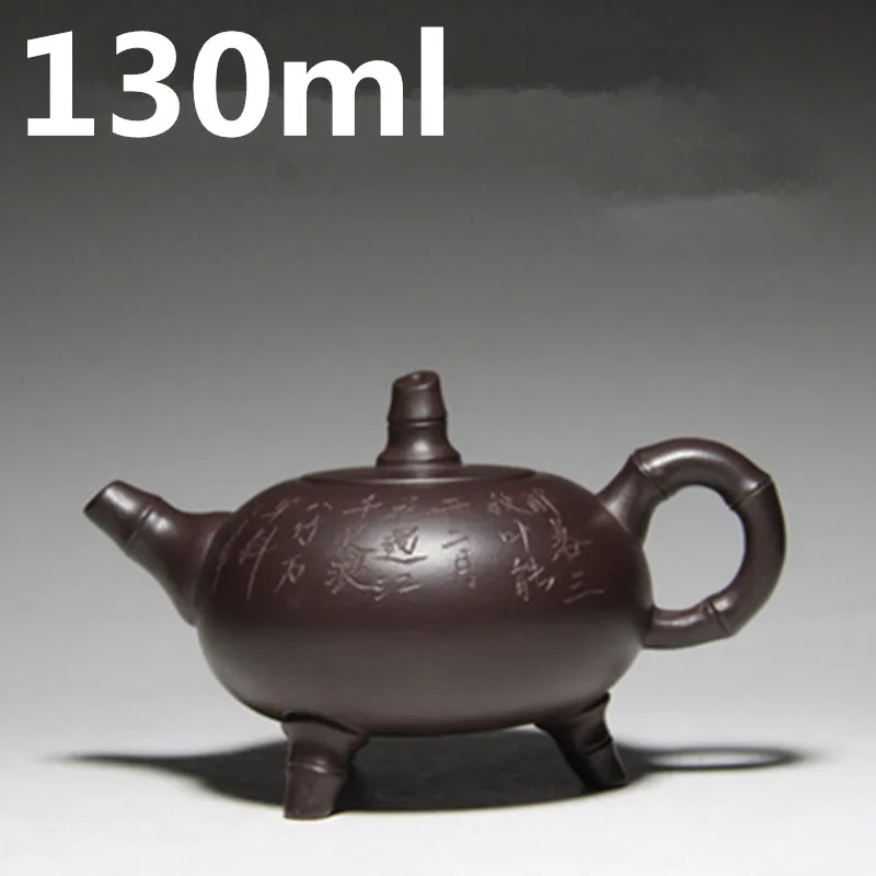

Gongfu Teapots 130ml Yixing Zisha Tea Pots Chinese Tea Set Porcelain Purple Clay Mud Teapot Authentic Tea Pot Kettle New Arrived