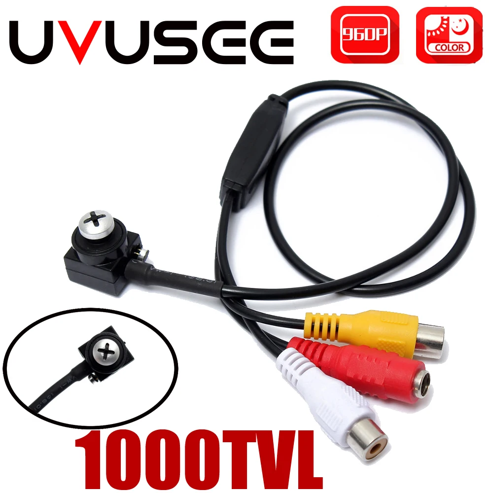 

Uvusee CCTV 1/3 Sony CCD 1000TVL 3.6mm wider angle HD Mini Security Surveillance Camera with audio Mic