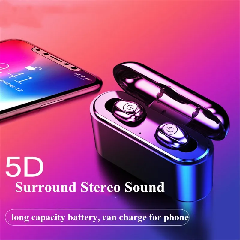 X8 TWS невидимые беспроводные Bluetooth наушники мини гарнитура стерео с 3000 мАч