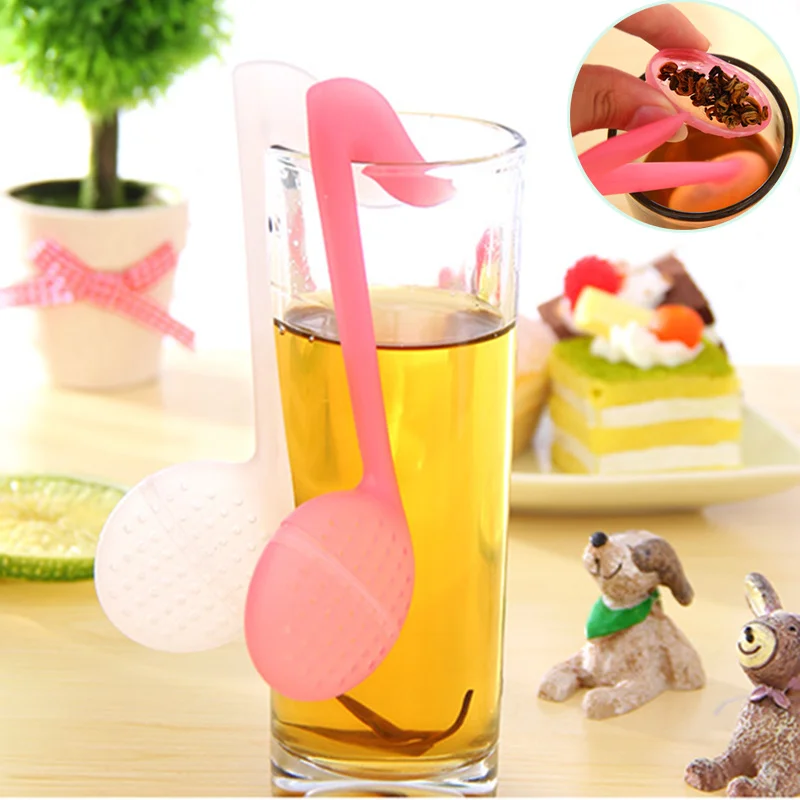 

1 Pcs Music Note Shape Tea Infuser Strainers Handheld Tea Tools Teaspoon Infuser Filter Home Decorations Color Random