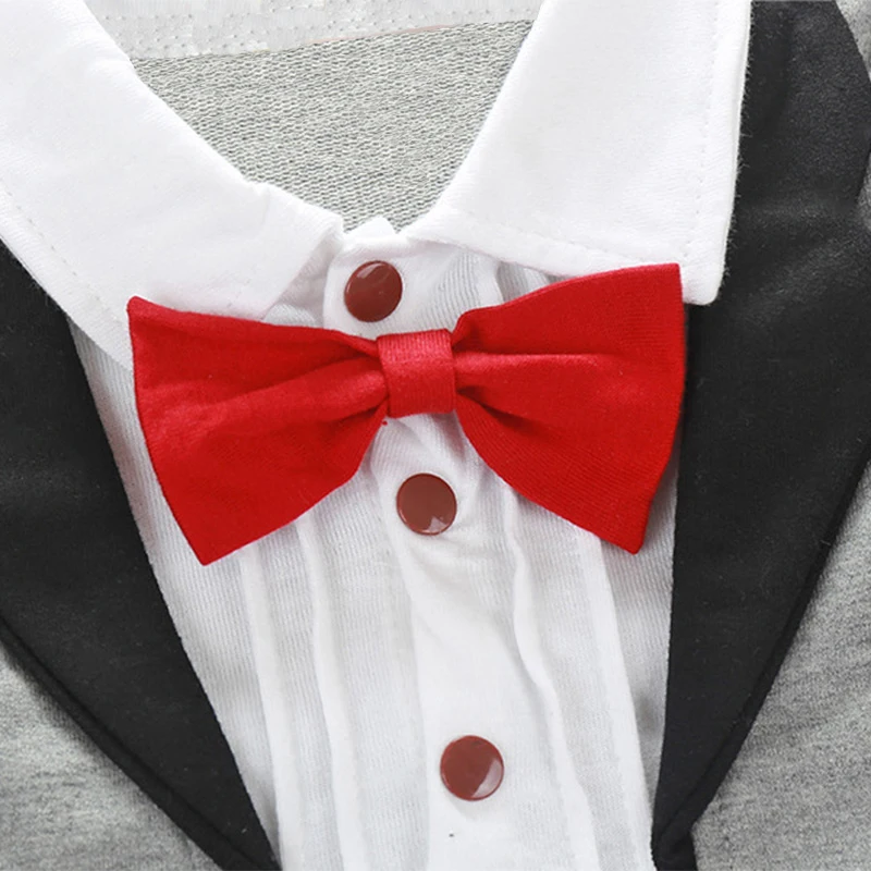 Bebé Gentleman Tuxedo Mamelucos Bebe Menino infantil Traje De Boda Juego de la Boda Del Partido Del Bebé Ropa de Recién Nacido Mono de Los Muchachos Corbata Bebé Gentleman Tuxedo Mamelucos Bebe Menino infantil Traje De Boda Juego de la Boda Del Partido Del Bebé Ropa de Recién Nacido Mono de Los Muchachos Corbata