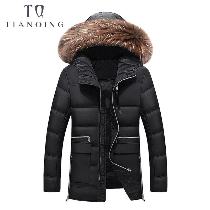 

2018 New Withstand - 40 Degrees Winter Jacket Men Big Real Fur Collar Hooded Duck Down Jacket Thick Down Jacket Men Warm Coat