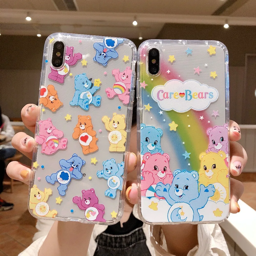 

For iPhone XS Max XR X Care Bears Dumbo Elephant Dog Shockproof Anti-knock Soft Case For iPhone 8 6 6S 7 Plus