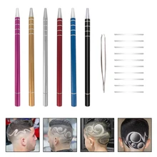 1 шт. прическа ручка с гравировкой 10 шт. лезвия профессиональные триммеры для укладки волос парикмахерский салон Инструменты для бритья бровей аксессуар