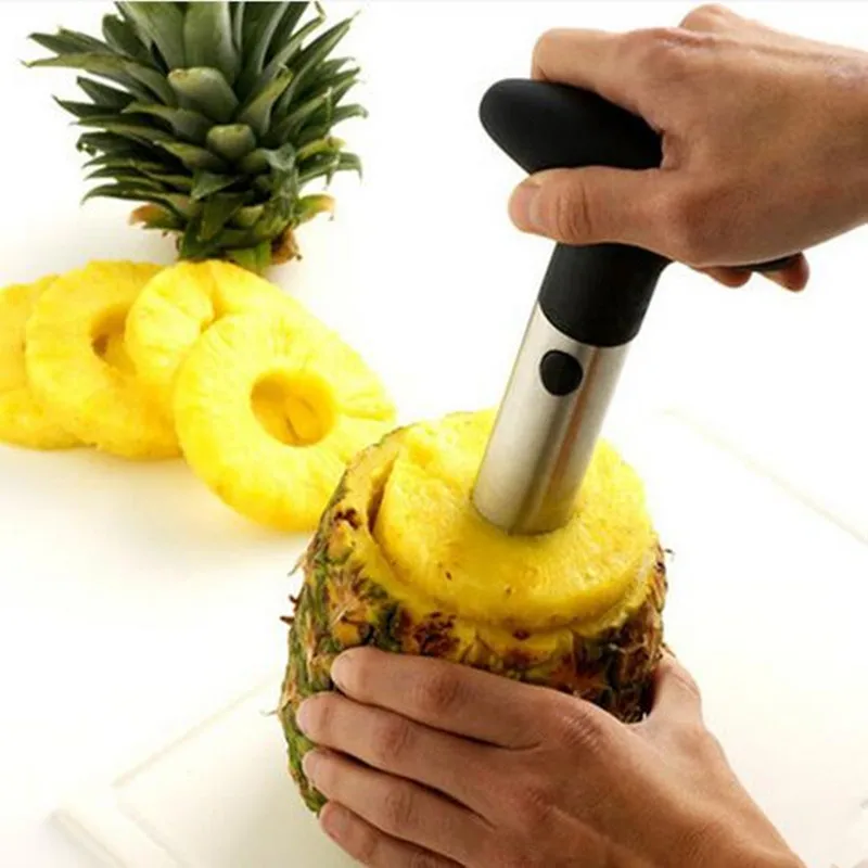 Недорогой Быстрый нож для нарезки ананаса, нож из нержавеющей стали, нож для нарезки фруктов, овощей, салата, миска для кухонных гаджетов