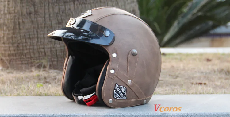 Новое поступление capacetes cascos casque moto ручная работа Ретро винтажный Мото шлем queiro шлем с открытым лицом rcycle шлем