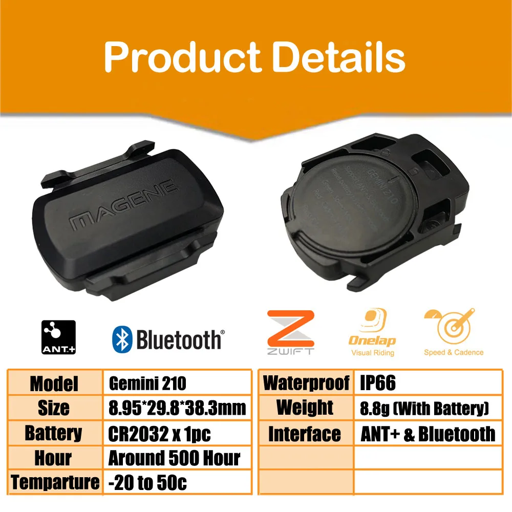 

cycling Computer speedometer ANT+ Speed and Cadence Dual sensor bike speed and cadence ant+ compatible forGARMIN iGPSPORT bryton