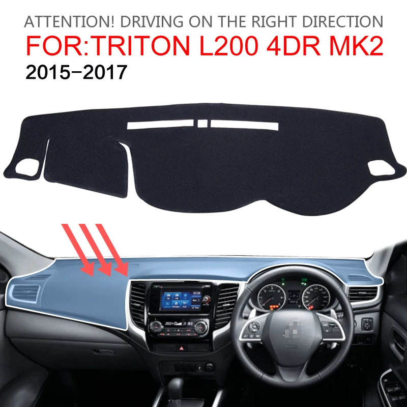 

for Mitsubishi L200 Triton 2015 - 2018 Dashboard Protective Anti-Slip Mat for Fiat Fullback Ram 1200 Strada 2016 2017 LHD RHD