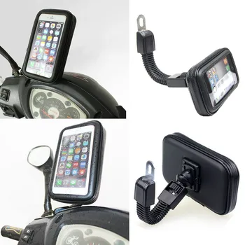 

1Pc 8mm Motorcycle Hole Rearview Mirror Waterproof Bag Case Mount Holder For Samsung