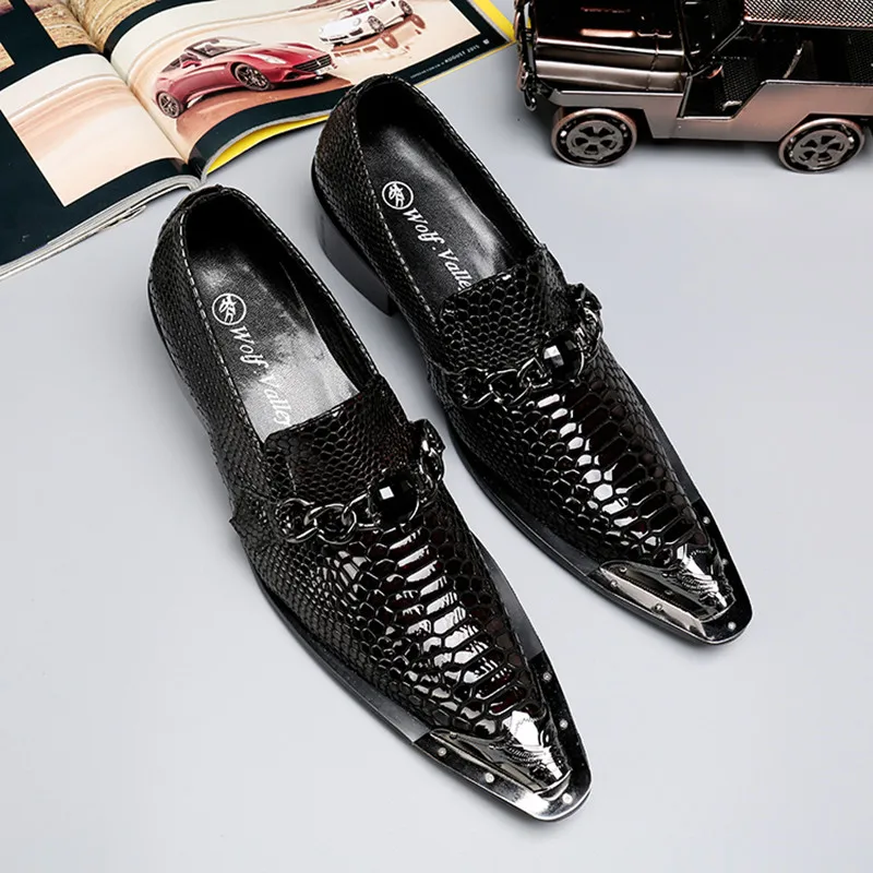 Sapatos Metal as De Cabeça Pic Bessiness Cavalheiro Pic As Luxo Marca Vermelho Homens Couro Peixe Preto Relâmpago Apontou Oxford Grão Azul YHxqPnZCw