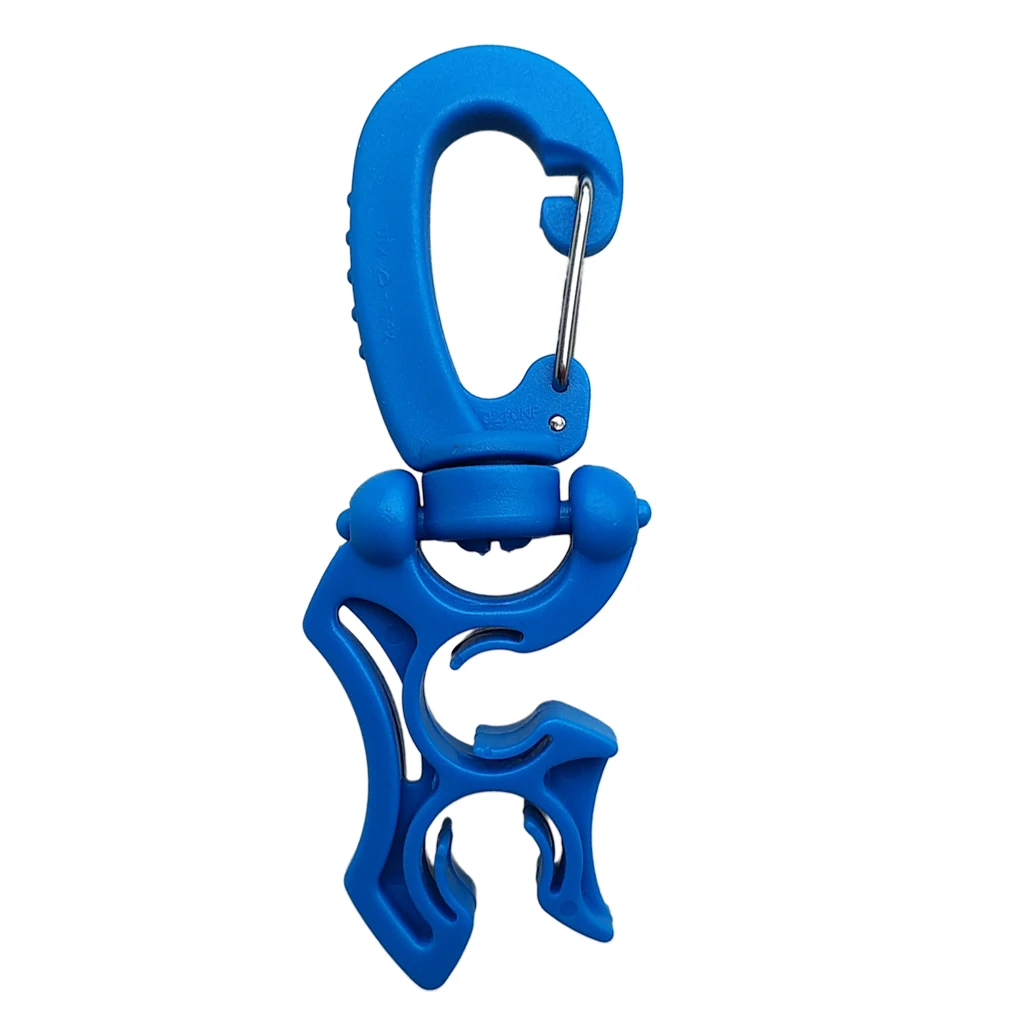 Heavy Duty Scuba Diving Diver Snorkeling Double 2 BCD Hose Holder Regulator Octopus Retainer with Swivel Snap Clip