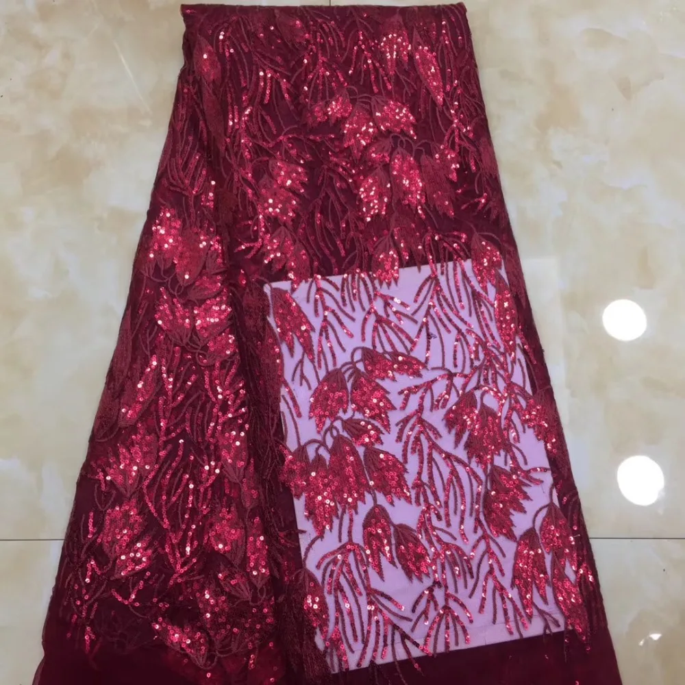 

French Mesh Lace Material 2019 Latest Style Net Lace Fabric Fashion Nigerian Embroidered Lace For Wedding