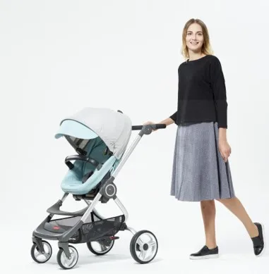 

High landscape stroller folding two-way can sit can lie