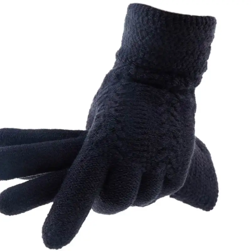 GBCNYIER Autumn And Winter Men's Gloves Windproof Thick Woolen Fluff Male Gloves Winter Keep Warm Mitten GBCNYIER Autumn And Winter Men's Gloves Windproof Thick Woolen Fluff Male Gloves Winter Keep Warm Mitten