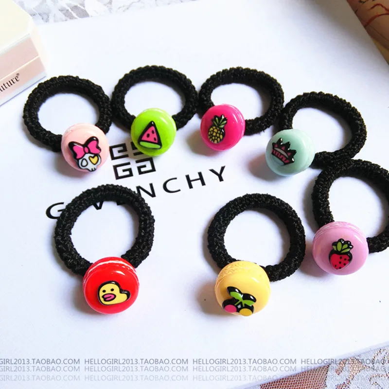 

Korea Cartoon Doll Hair Accessories for Girls Rubber Band Flower Crown Elastic Hair Band Gum for Hair Ties