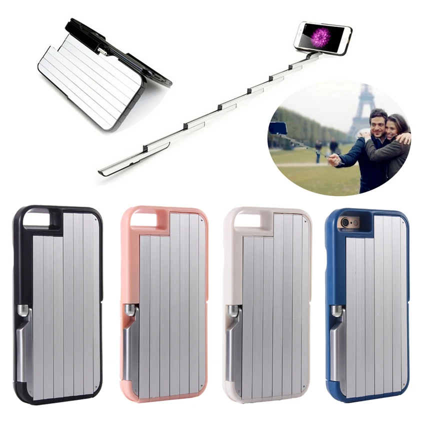 Bluetooth-Selfie-Stick-Aluminum-Extendable-Phone-Cases-For-iPhone-6-6S-7-8-Plus-Bracket-Remote