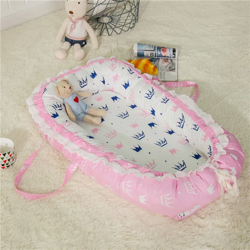 Baby Crib Cotton Baby Nest Travel Crib Bed Cradle Cots Newborns